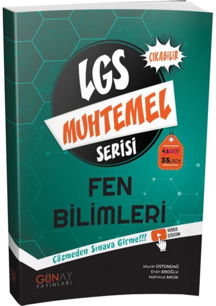Gün&Ay Yayınları Muhtemel Serisi LGS Fen Bilimleri Soru Bankas