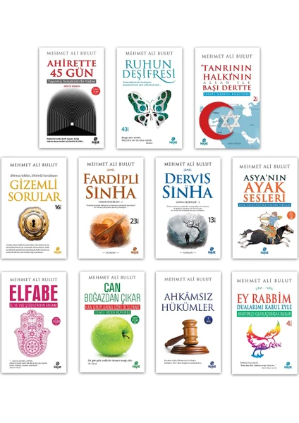 Ahirette 45 Gün - Ruhun Deşifresi - Gizemli Sorular - Fardipli Sinha - Derviş Sinha - Elfabe - 11 Kitap - Mehmet Ali Bulut