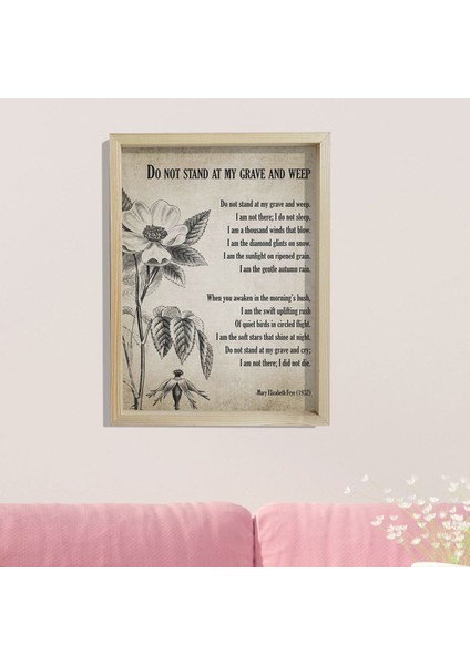 Doğal Çam Çerçeveli Duvar Tablosu Bereavement