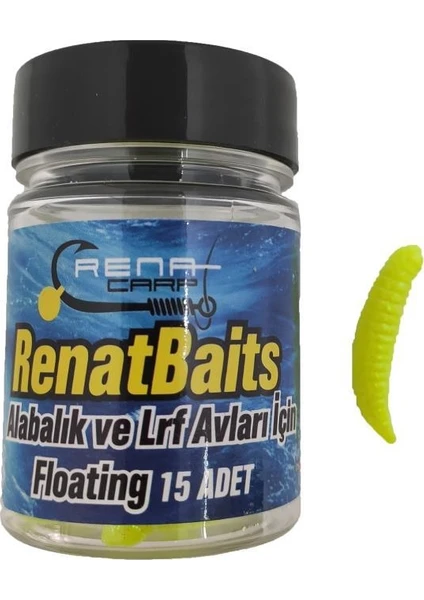 Renat Carp Renat Bait Özel Kokulu Sarı Silikon Kurtçuk Alabalık Yemi 15 Adet