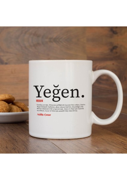 Lügatçe Yeğen Isme Özel Kupa