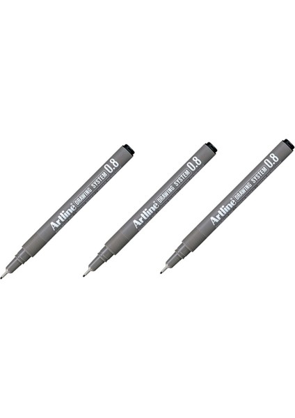 Drawing System Teknik Çizim Kalemi Siyah 0.8 mm