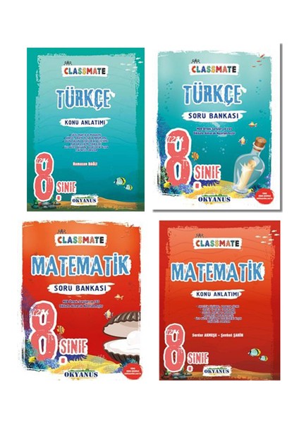 8. Sınıf LGS Classmate Matematik - Türkçe Konu Anlatımlı ve Soru Bankası Seti