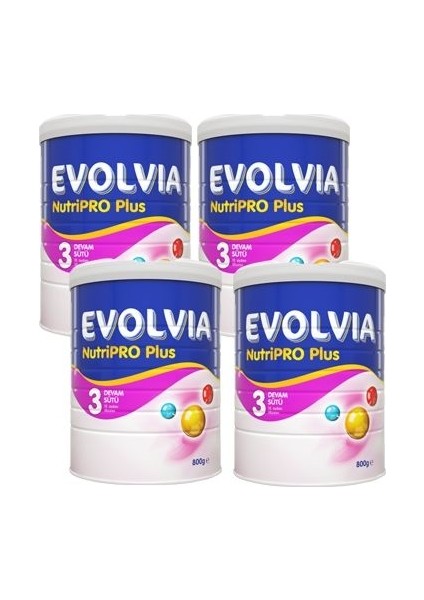 Nutripro Plus 3 Bebek Devam Sütü 800gr 4'lü Paket