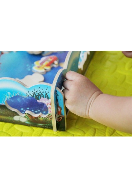 4'in 1 Set Eğitici Ahşap Oyuncaklar - Selefon Mini Tel Labirent Helezon Tekli Kule Balık Tutma