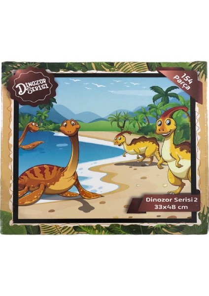 Lilart Kids  Çocuk Dinozor Serisi 2 PUZZLE-154 Parça 33X48