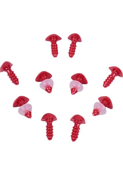 10 Adet 15 mm Kırmızı Burun