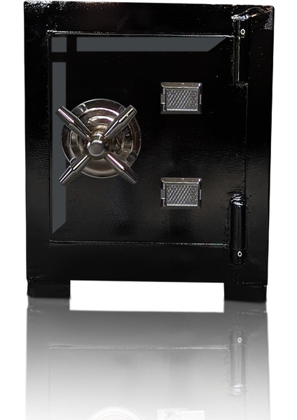 Çelik Para Kasası 55 cm Siyah - Gri