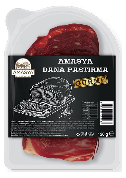 Amasya Gurme Dana Pastırma 120 gr