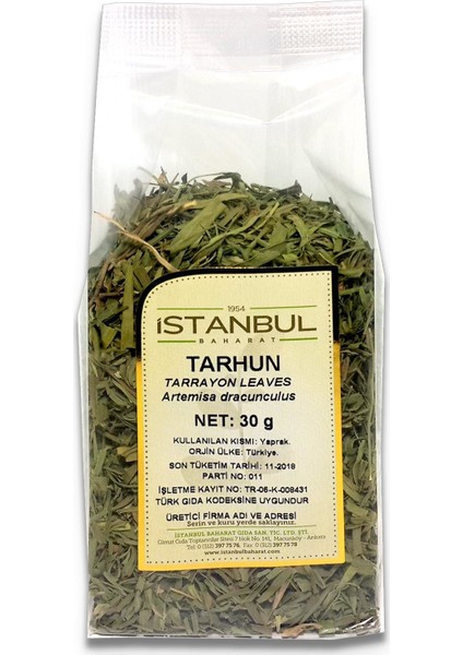 4 'lü Istanbul Baharat Tarhun 30 gr