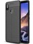 Mi Max 3 Kılıf Darbe Korumalı Deri Görünümlü Silikon Arka Kapak - Siyah 1