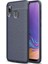 Redmi Note 7 Pro Kılıf Darbe Korumalı Deri Görünümlü Silikon Arka Kapak - Lacivert 1