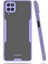 - Samsung Galaxy A12 - Kılıf Kenarı Renkli Arkası Şeffaf Parfe Kapak - Mor - T16024 1