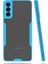 - Samsung Galaxy S21 Plus - Kılıf Kenarı Renkli Arkası Şeffaf Parfe Kapak - Mavi - T16022 1