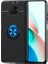 Xiaomi Redmi Note 9 5g Kılıf Ultra Korumalı Yüzüklü Manyetik Ravel Silikon + Nano Ekran Koruyucu Siyah - Mavi 1