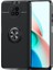 Xiaomi Redmi Note 9 5g Kılıf Ultra Korumalı Yüzüklü Manyetik Ravel Silikon + Tam Kaplayan 5d Cam Ekran Koruyucu Siyah 1