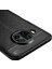 Xiaomi Redmi Note 9 Pro 5g Kılıf Ultra Korumalı Deri Desenli Lüx Niss Silikon Kılıf + Cam Ekran Koruyucu Siyah 3