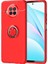 Xiaomi Redmi Note 9 Pro 5g Kılıf Ultra Korumalı Yüzüklü Manyetik Ravel Silikon + Cam Ekran Koruyucu Kırmızı 1