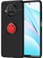 Xiaomi Redmi Note 9 Pro 5g Kılıf Ultra Korumalı Yüzüklü Manyetik Ravel Silikon + Tam Kaplayan 6d Nano Ekran Koruyucu Siyah - Kırmızı 1