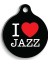 Siyah Jazz Yuvarlak Kedi ve Köpek Künyesi 1