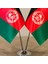 Afganistan Masa Bayrağı Krom Direkli İkili Bayrak 2
