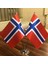 Norveç Masa Bayrağı Krom Direkli İkili Bayrak 1