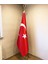 Türk Makam Bayrağı Seti Sarı Direkli Simsiz Saten Kumaş 225 cm 1