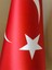 Türk Makam Bayrağı Seti Sarı Direkli Simsiz Saten Kumaş 225 cm 2