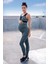 Gri Hamile (Yoga-Fıtness-Pilates-Koşu) Sporcu Tayt Alt Üst Takım 1