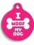 I Woof My Dog Pembe Yuvarlak Köpek Künyesi 1