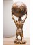 Atlas Biblo Özel Tasarım Bronz Heykel 32 cm Ev Dekor 4