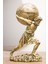 Atlas Biblo Özel Tasarım Gold Heykel 30 cm Ev Dekor 1