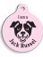Pembe Jack Russel Yuvarlak Köpek Künyesi 1