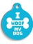 I Woof My Dog Mavi Yuvarlak Köpek Künyesi 1