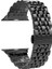 Apple Watch Uyumlu 3 4 5 38mm Kordon Çift Renk Metal Kordon Çıtçıtlı Siyah 1
