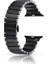 Apple Watch Uyumlu 4 5 44mm Kordon Parlak Seramik Kaplama Yatay Görünüm Yandan Çıtçıt Siyah 1