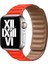 Apple Watch Uyumlu 6 44mm Kordon Deri Mıknatıslı Gizli Mıknatıslı Kırmızı 2