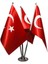 Türk Masa Bayrağı Üçlü Direkli Takım 1