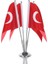 Türk Masa Bayrağı Dörtlü Direkli Takım 1