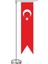 L Kırlangıç Türk Masa Bayrağı Direkli Takım 1