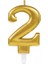 2 Rakamı Mum Gold Renk 1
