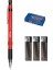 Visumax Versatil 0.7 mm Kırmızı + Tombow Uç 3'lü + Faber-Castell Silgi Tekli 1