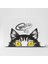 Laptop Sticker Bilgisayar Kaplama Notebook Macbook Beyaz Kedi-Ls-27 1