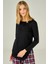 Kadın Yanları Yırtmaçlı Uzun Kollu Bluz 2