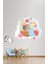 Sevimli Kediler ve Örgü Yumakları Çocuk Odası Dekoratif Duvar Sticker 3
