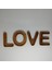 Ahşap Love Yazılı 4 Parça Çerezlik 5