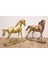 Antioch Artdesign Ikili Yürüyen At Biblo Bronz Gold Set Ev Dekor Hediyelik Eşya 3