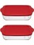 Borcam Kırmızı Kapaklı Kare Saklama Kabı 59034 2 Adet 1