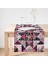 Mürdüm Renk Patchwork Desenli Dekoratif Süet Runner 1