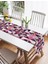 Mürdüm Renk Patchwork Desenli Dekoratif Süet Runner 2